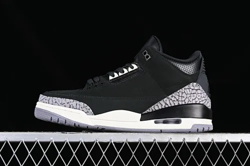 All categories Air Jordan Jordan series basketball shoes Air Jordan 3 L version Air Jordan 3 Retro "Off Noir" AJ3 Joe 3 old black cement CK9246-001